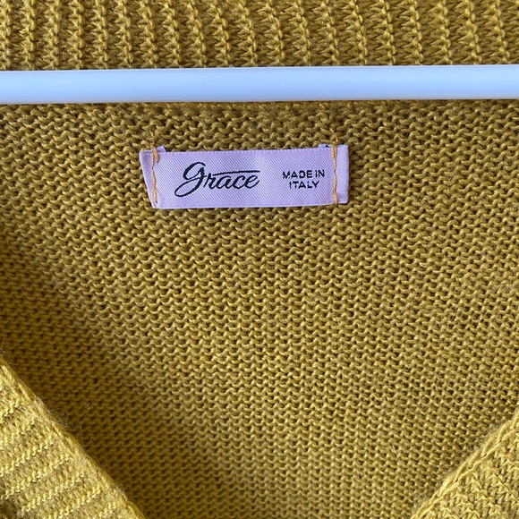 Yellow Knit Cardigan - Picture 4 of 7